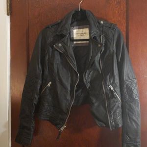 A&F XS Tatum Vegan Leather Moto Jacket